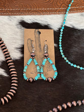 Load image into Gallery viewer, Turquoise and Bronze Teardrop Earrings

