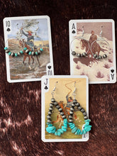 Load image into Gallery viewer, Silver and Turquoise Rock Earrings
