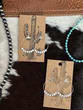 Load image into Gallery viewer, White Howlite Hoops
