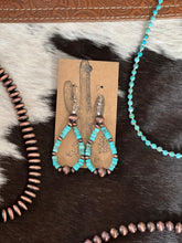 Load image into Gallery viewer, Turquoise and Bronze Teardrop Earrings
