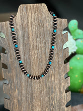 Load image into Gallery viewer, Bronze with Turquoise Stacker Necklace
