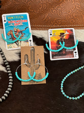 Load image into Gallery viewer, Turquoise Hoops
