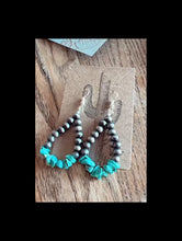 Load image into Gallery viewer, Silver and Turquoise Rock Earrings
