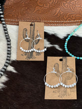 Load image into Gallery viewer, White Howlite Hoops
